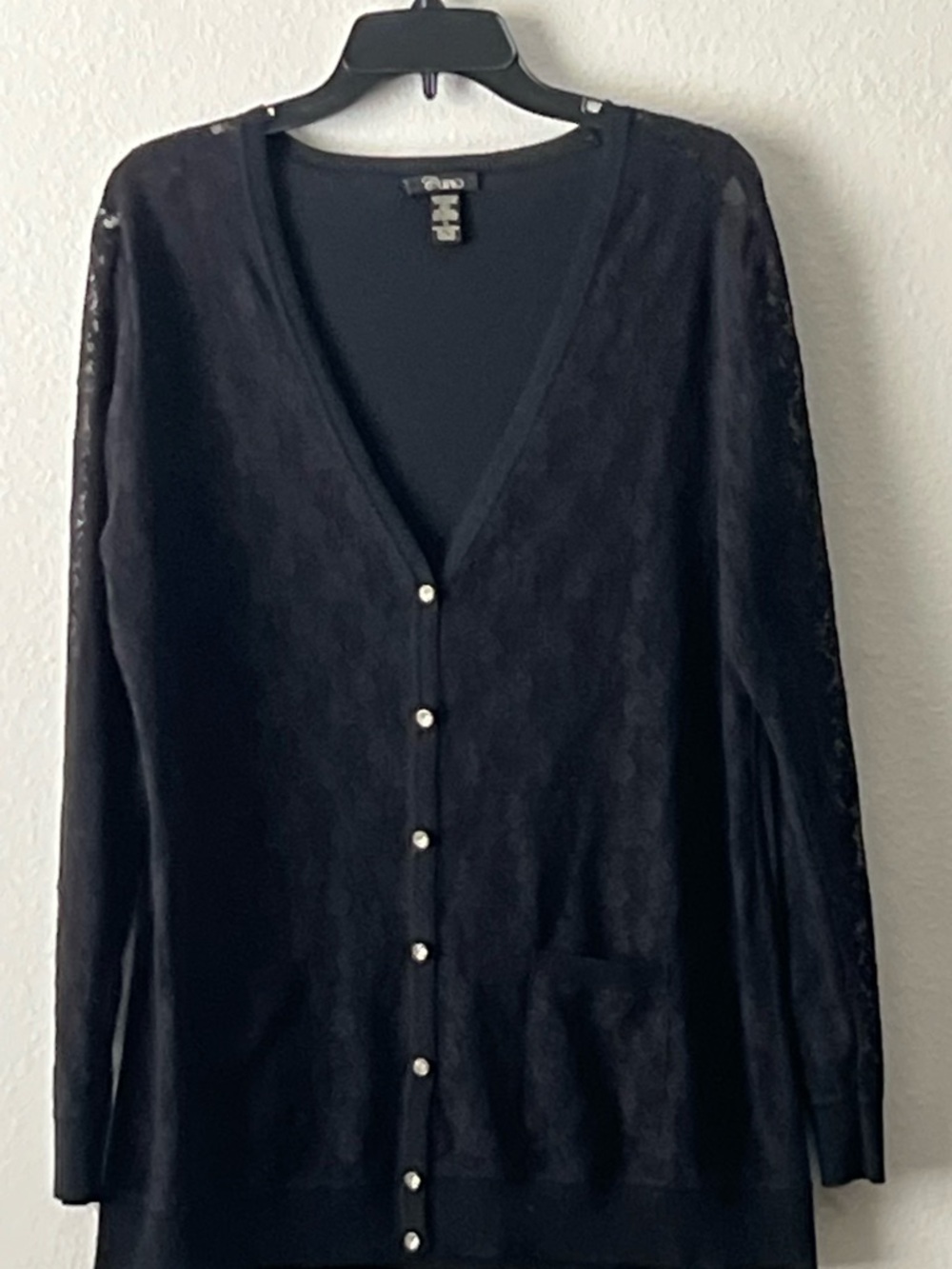 Cupio Classy Black Lace Top with‎ Branded Tag, Size XL